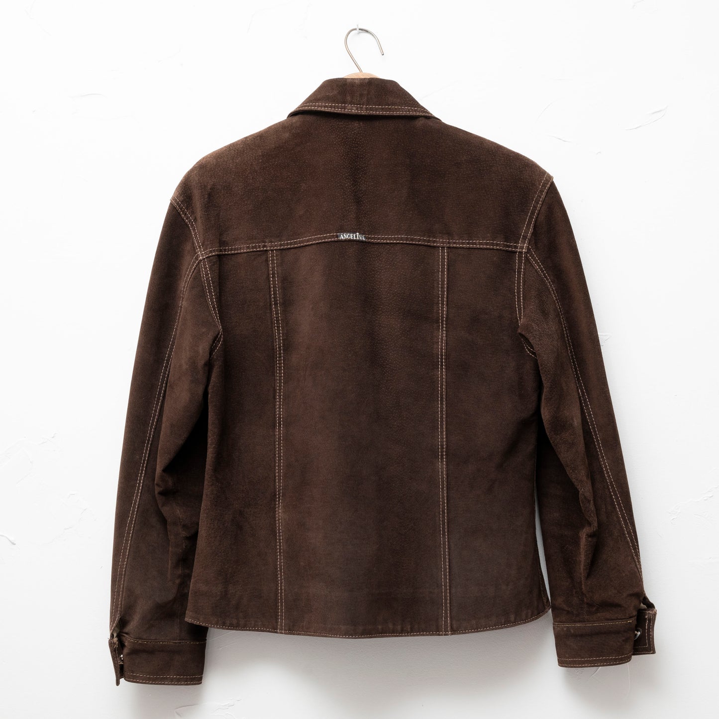 Veste en daim marron - femme petite