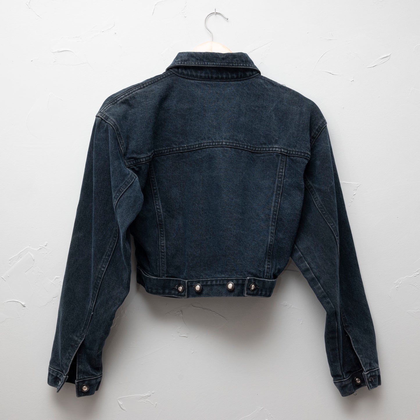 Veste courte en denim délavé foncé - petite