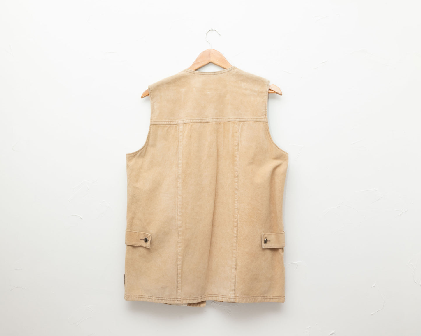 Gilet en daim beige