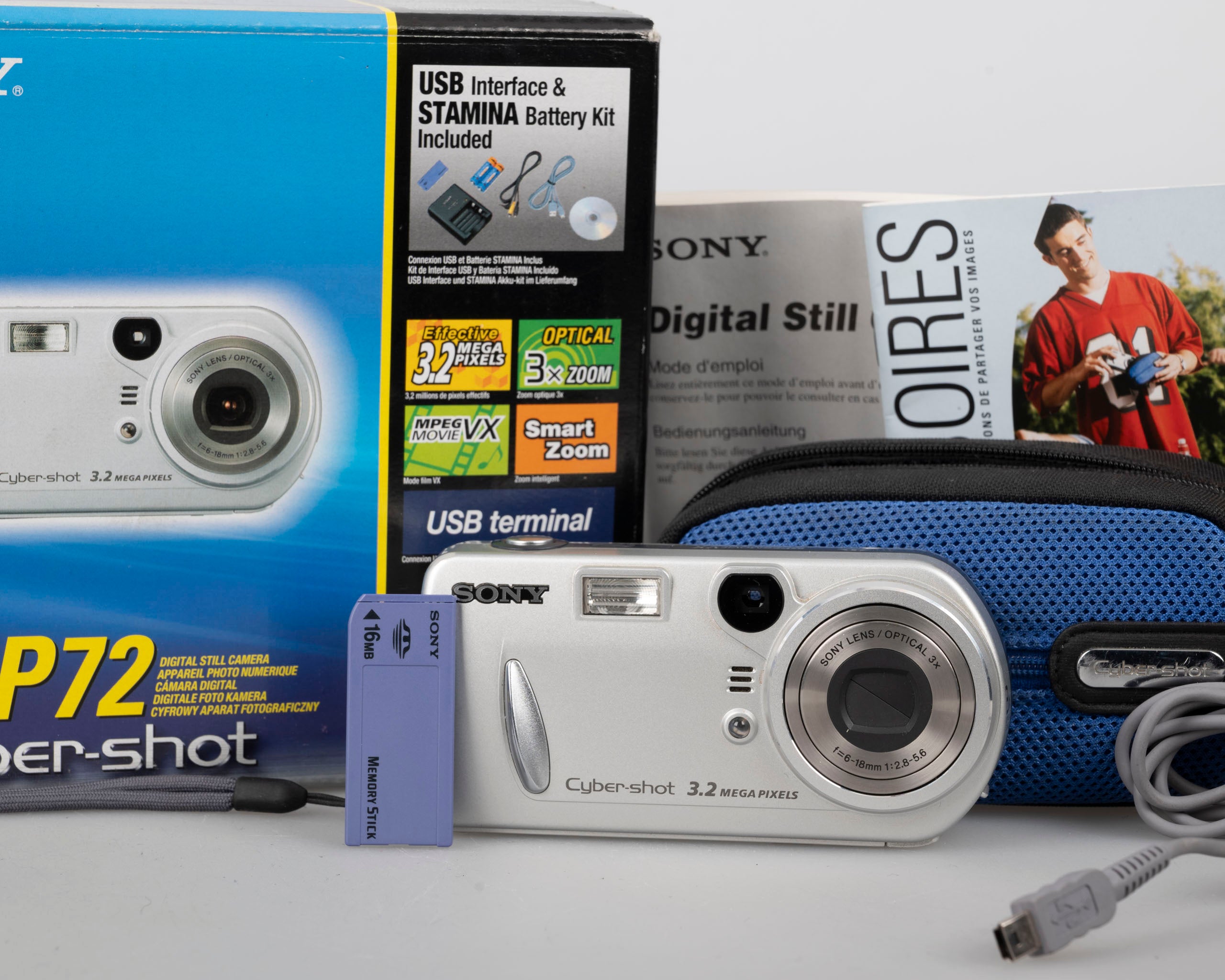 Sony Cyber-Shot DSC-P72 3.1 MP CCD sensor digicam w/ 16MB Memory