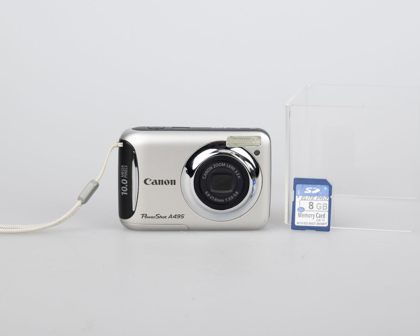 Canon Powershot A490 digicam 10 MP CCD sensor w/ 8GB SD card (uses AA batteries)