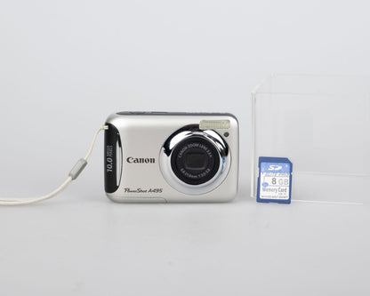 Canon Powershot A490 digicam 10 MP CCD sensor w/ 8GB SD card (uses AA batteries)
