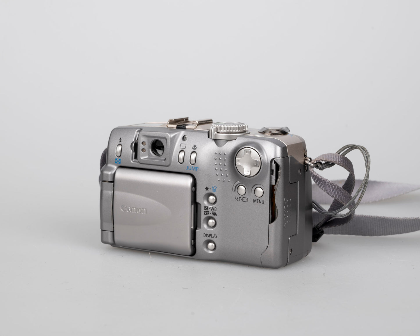 Canon Powershot G2 digicam w/ 4 MP CCD sensor; includes 256MB CF card + 2 batteries w/ charger + original box, manuals & accessories