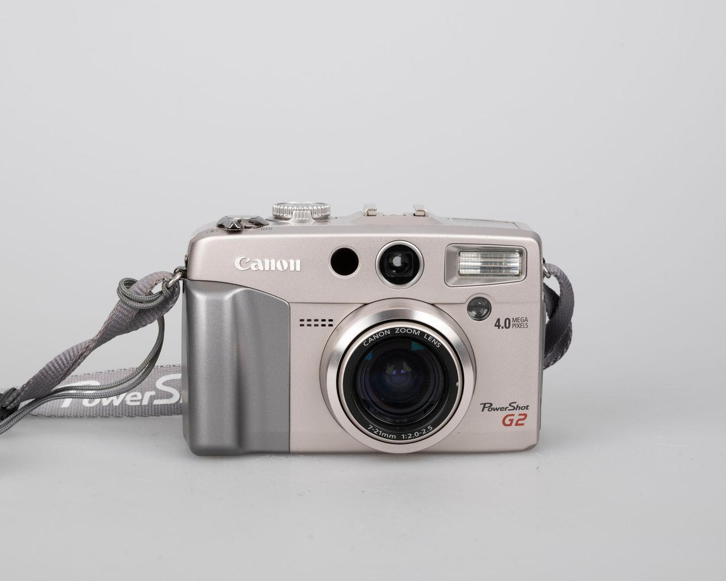 Canon Powershot G2 digicam w/ 4 MP CCD sensor; includes 256MB CF card + 2 batteries w/ charger + original box, manuals & accessories