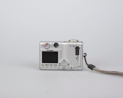Canon Powershot S500 Digital Elph 5MP CCD digicam w/ 1GB CF card + battery + charger