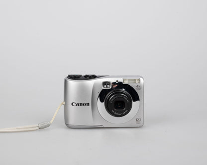 Canon Powershot A1200 digicam w/ 12 MP CCD sensor + 2 GB SD card (uses AA batteries)