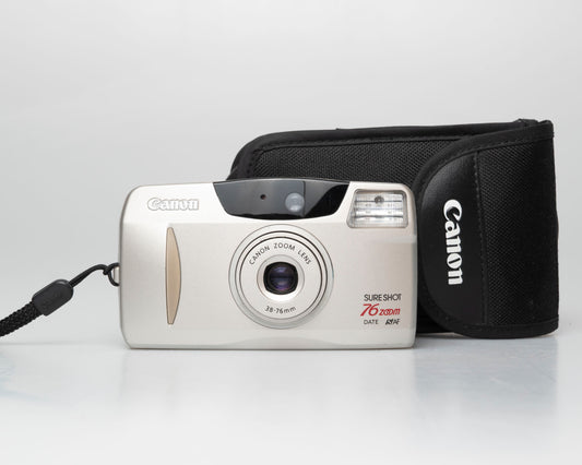 Canon Sure Shot Zoom 76 Date 35mm film camera w/ case (serial 4575391)