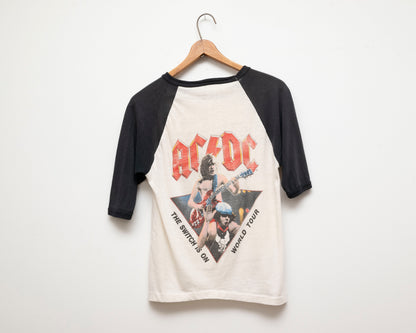 T-shirt de la tournée AC/DC « Flick of the Switch » des années 1980