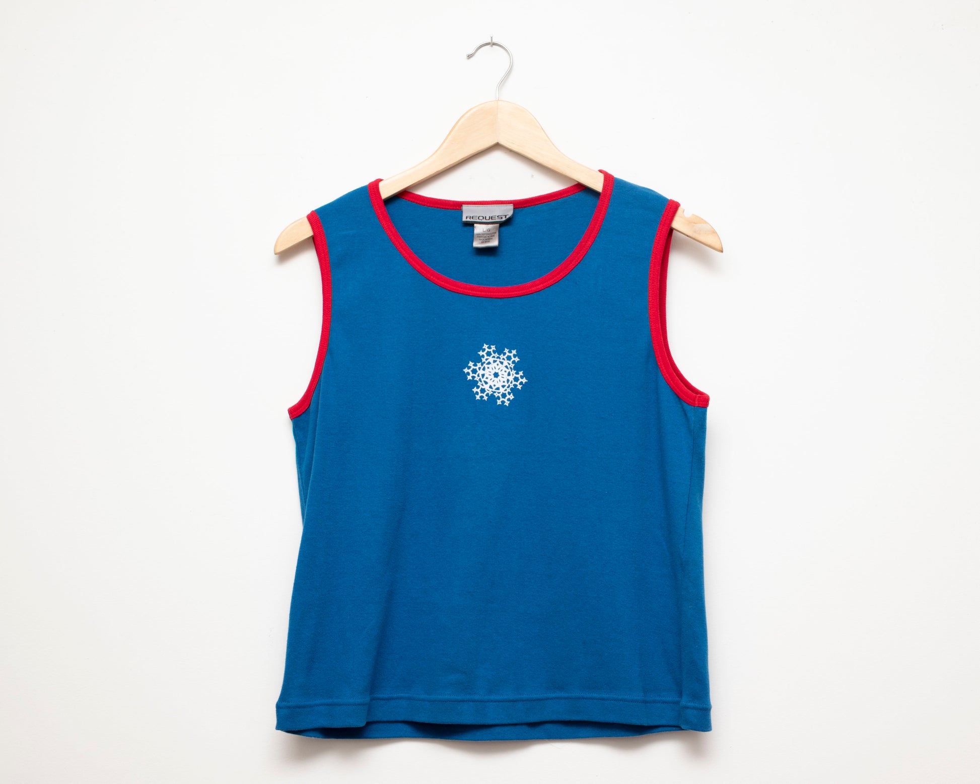 sleeveless Request t-shirt centre logo Y2K rave