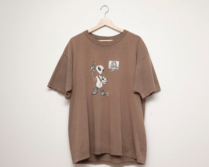 Take me to your leader Alien t-shirt XL brown cotton 90s y2k 