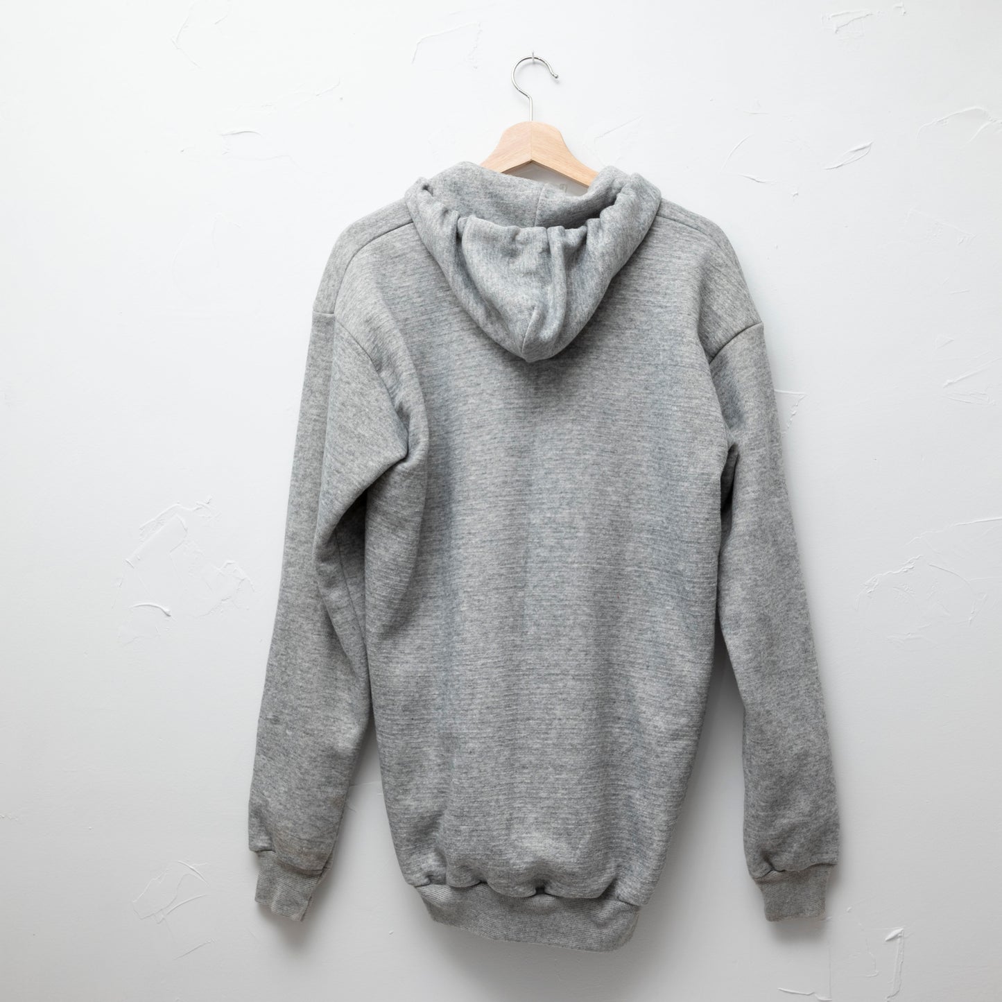 Sweat à capuche Tultex vintage des années 80 gris chiné - grand