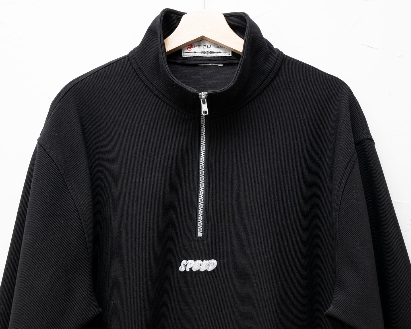 Sweat-shirt côtelé y2k Speed ​​demi-zip - XL