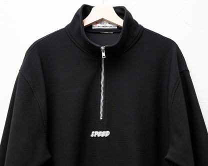 Sweat-shirt côtelé y2k Speed ​​demi-zip - XL