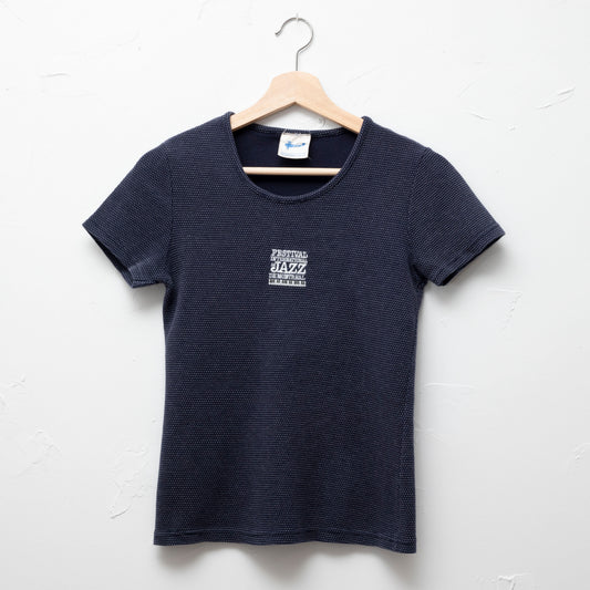 Montreal Jazz Festival t-shirt scoop neck purple women's small fitted top 
