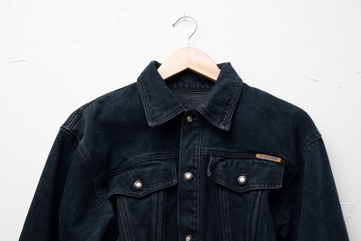 Veste courte en denim délavé foncé - petite
