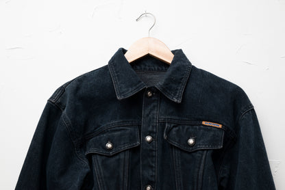Veste courte en denim délavé foncé - petite
