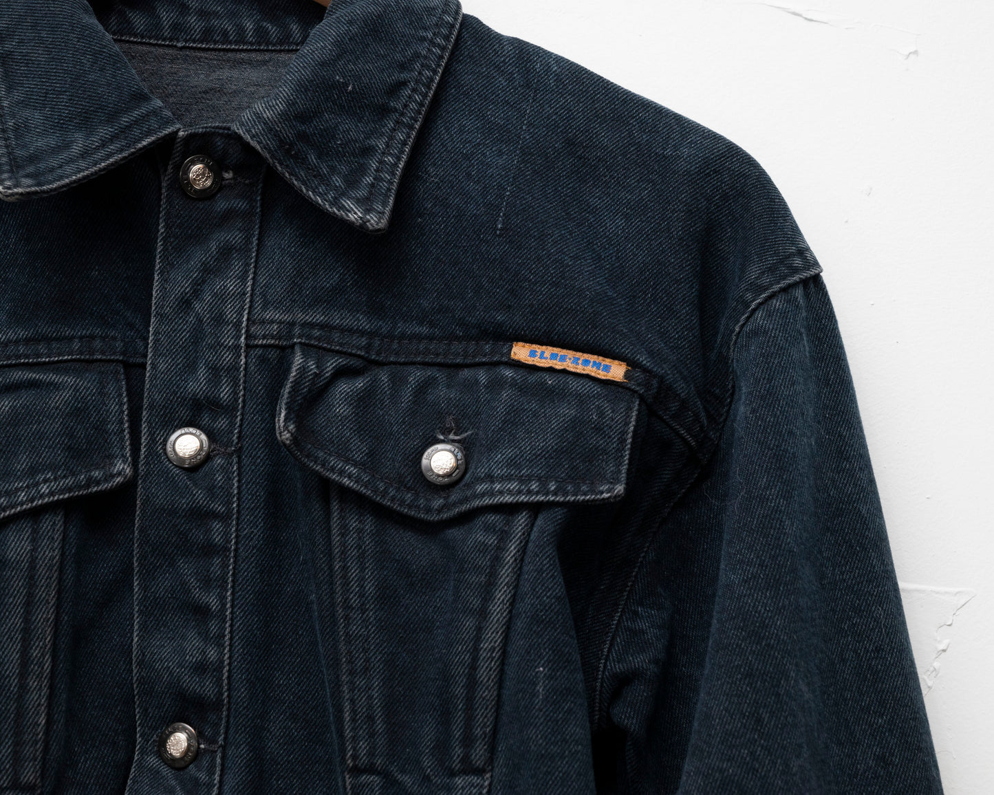 Veste courte en denim délavé foncé - petite