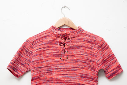 Pull « space dye »  rouge - petit