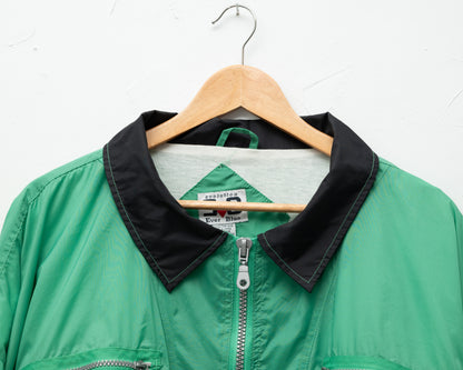 Veste XL zippée en nylon vert