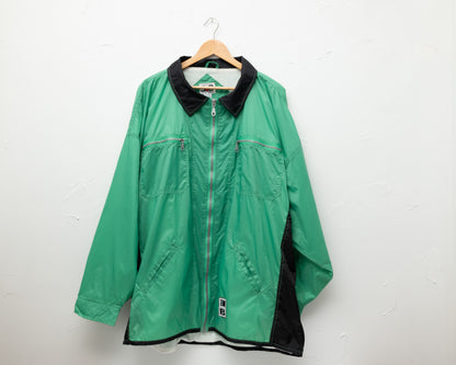 Veste XL zippée en nylon vert