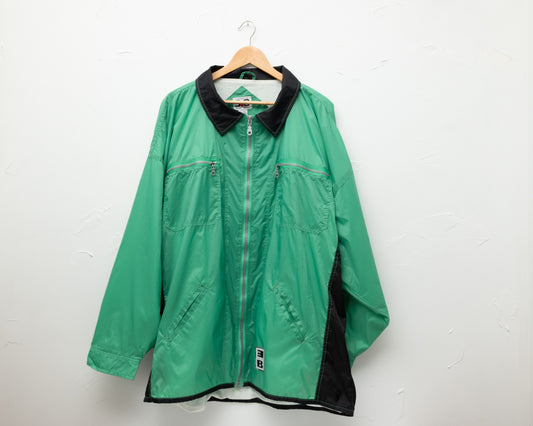 Veste XL zippée en nylon vert