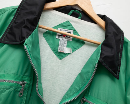 Veste XL zippée en nylon vert