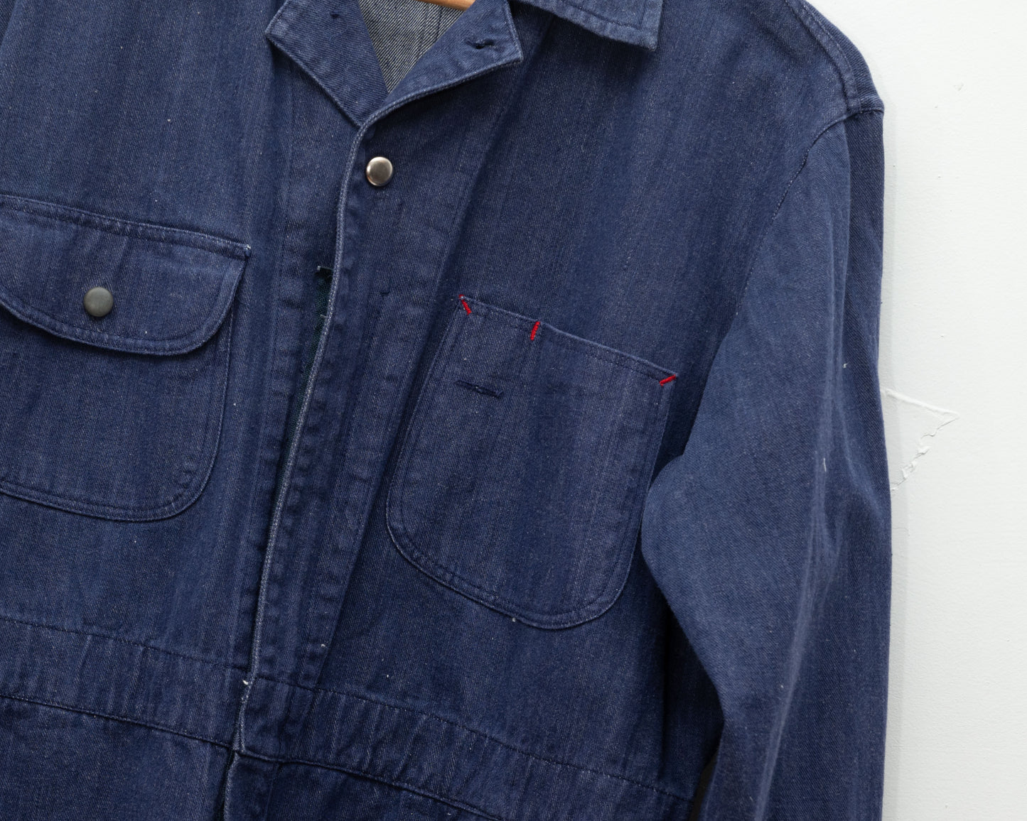 Veste de travail en denim indigo