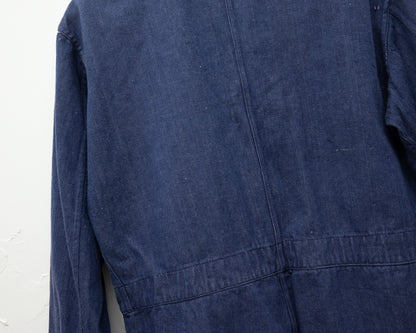 Veste de travail en denim indigo