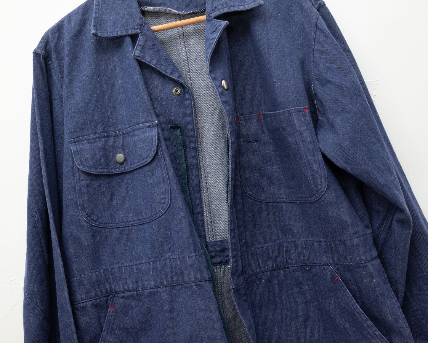 Veste de travail en denim indigo