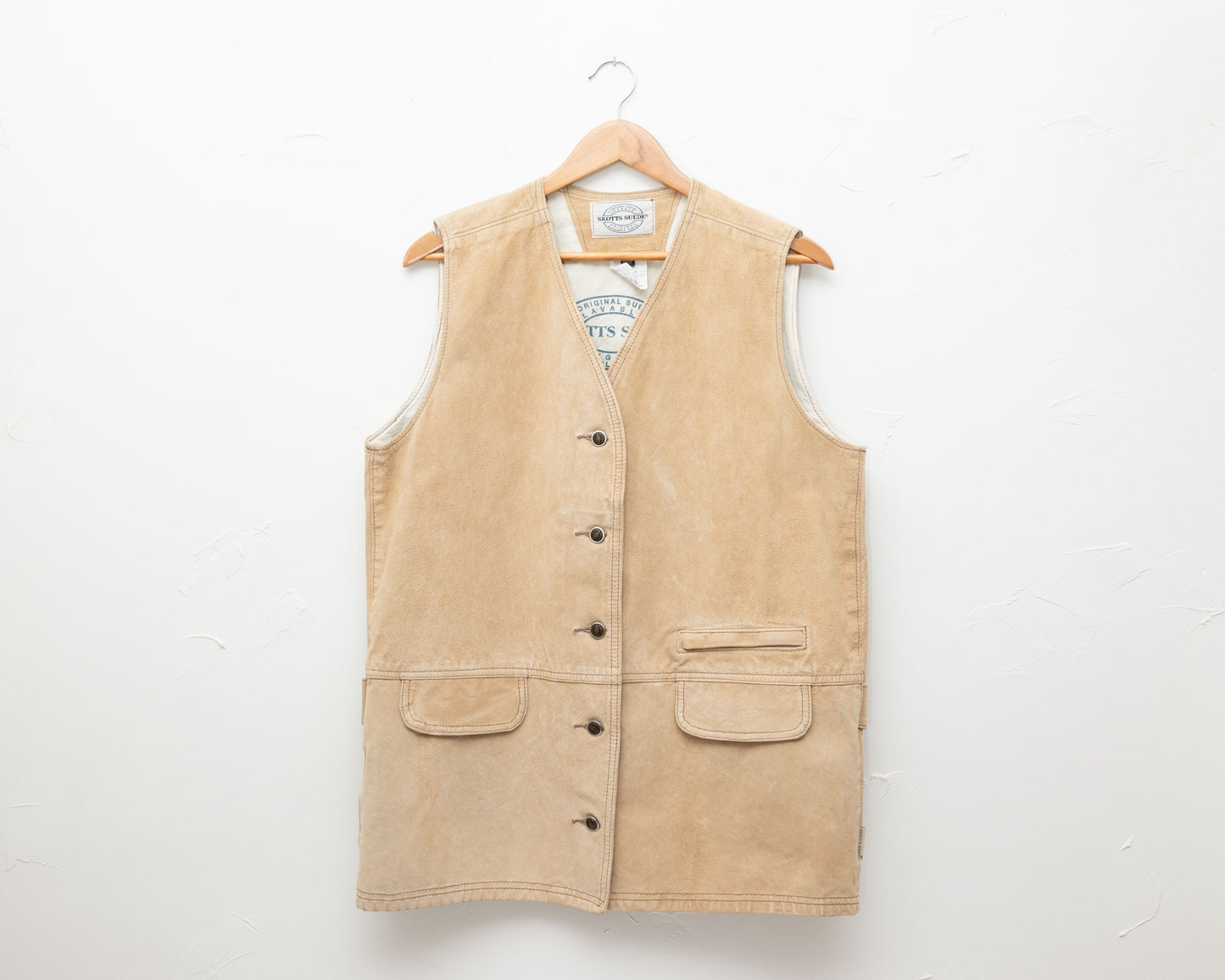 Gilet en daim beige