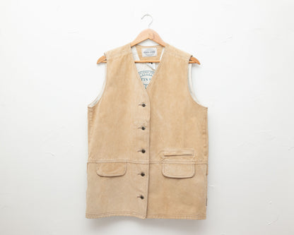 Gilet en daim beige