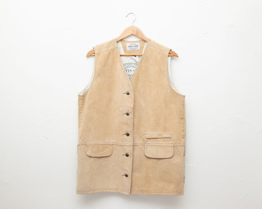 Gilet en daim beige