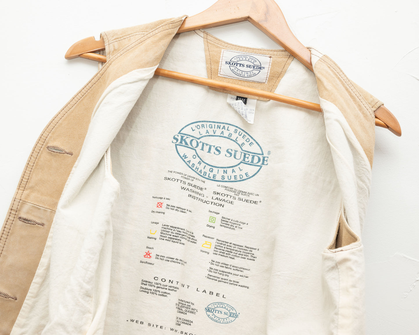 Gilet en daim beige