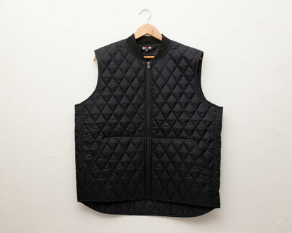 Black quilted vest
