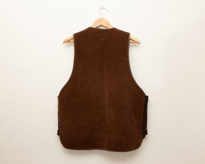 Gilet sherpa Hammil en velours côtelé marron