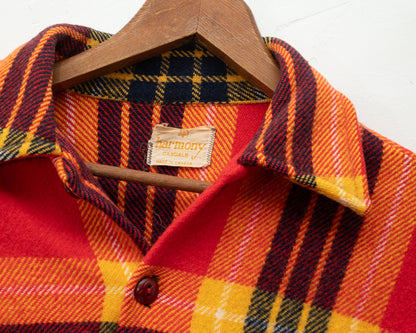 Veste à carreaux en laine vintage - fabriquée au Canada