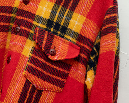 Veste à carreaux en laine vintage - fabriquée au Canada