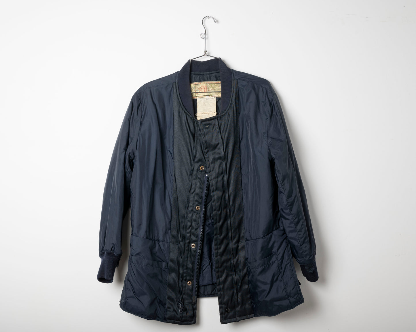 Vintage navy jacket liner - medium