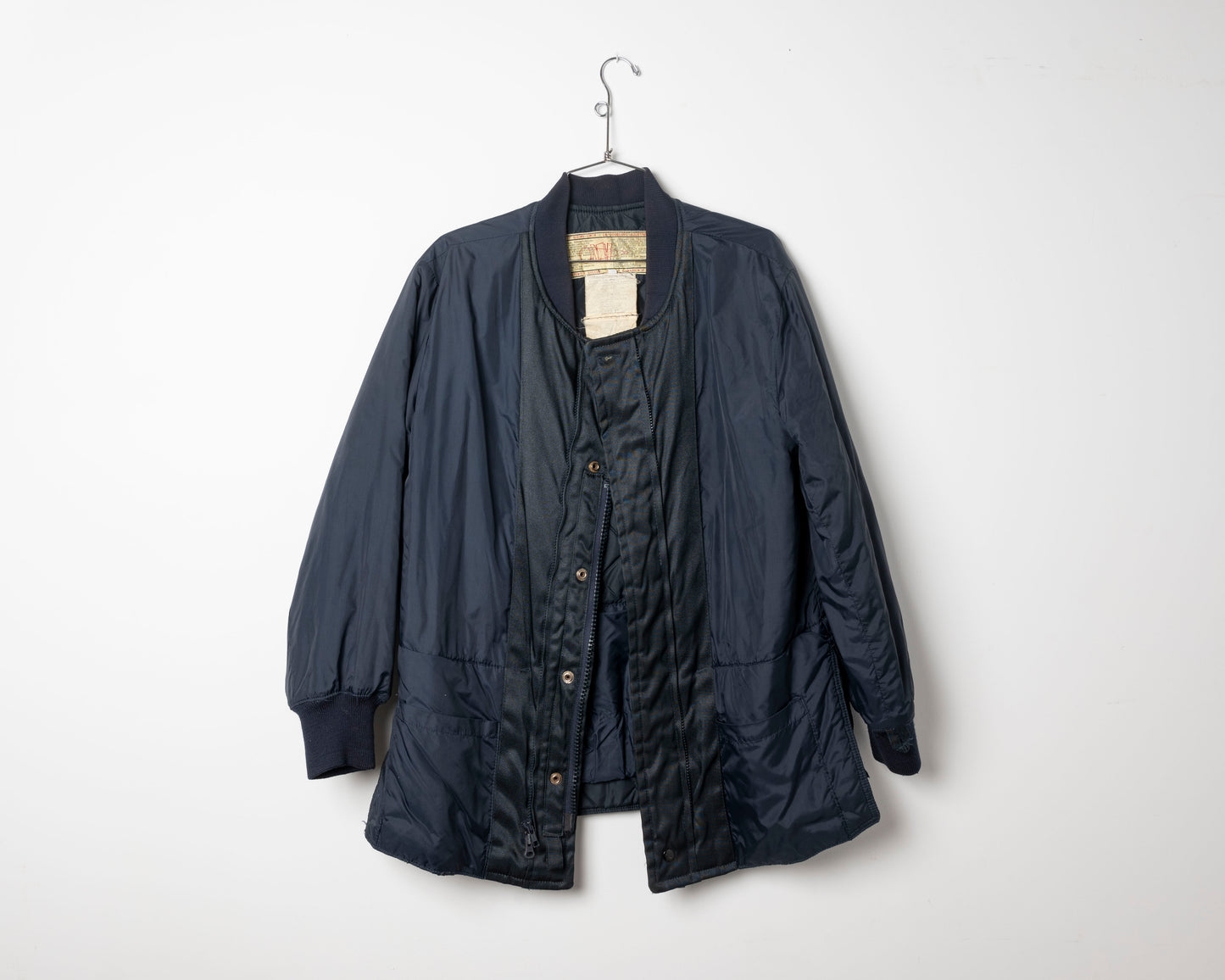 Vintage navy jacket liner - medium