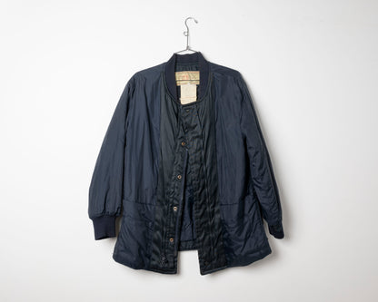 Vintage navy jacket liner - medium