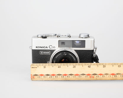 Konica C35 Appareil photo télémétrique ultra-compact automatique 35 mm avec objectif Hexanon 38 mm