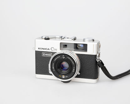 Konica C35 Appareil photo télémétrique ultra-compact automatique 35 mm avec objectif Hexanon 38 mm