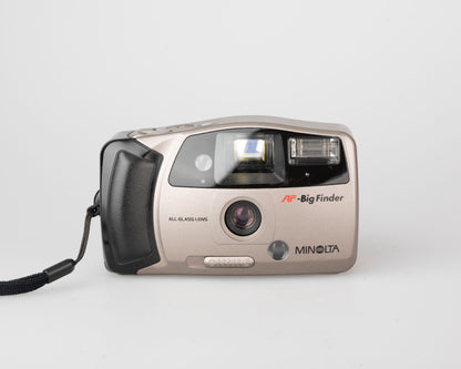 Appareil photo Minolta AF Big Finder 35 mm avec étui + manuel (série 71001304)