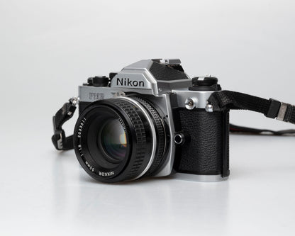 Nikon FM2n 35mm film SLR camera w/ Nikkor 50mm f1.8 lens (serial 8703699)