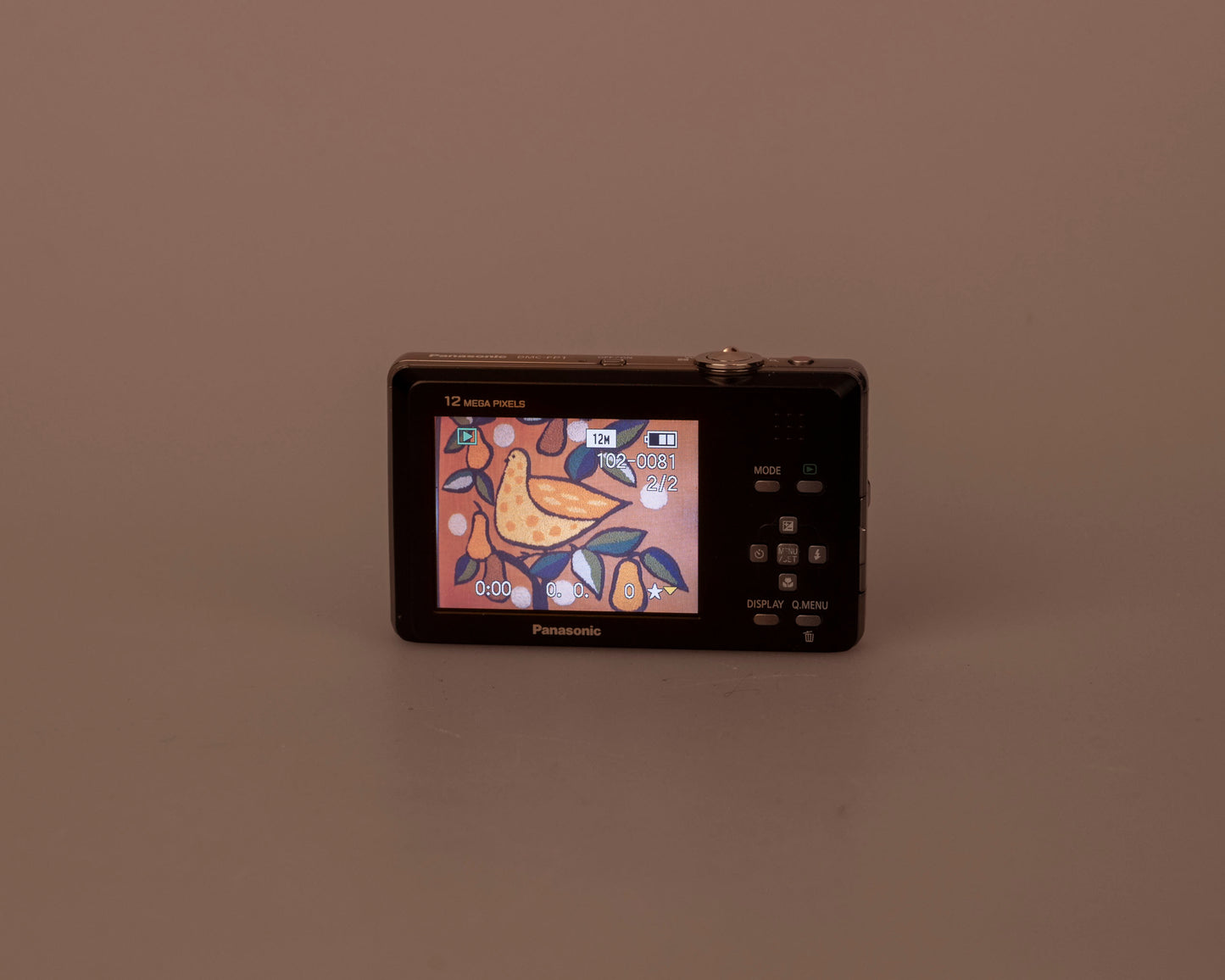 Panasonic Lumix DMC-FP1 12 MP digicam w/ charger + battery + 4 GB SD card