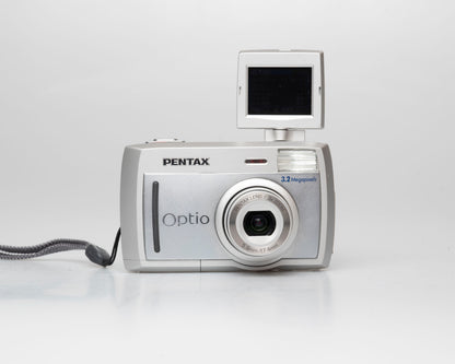 Pentax Optio 33L 3.2 megapixel digicam w/ 64MB CF card + cables + box + manuals (serial 6463008)