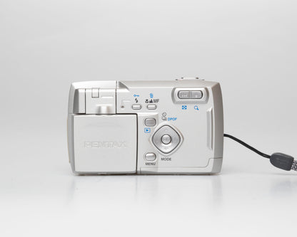 Pentax Optio 33L 3.2 megapixel digicam w/ 64MB CF card + cables + box + manuals (serial 6463008)