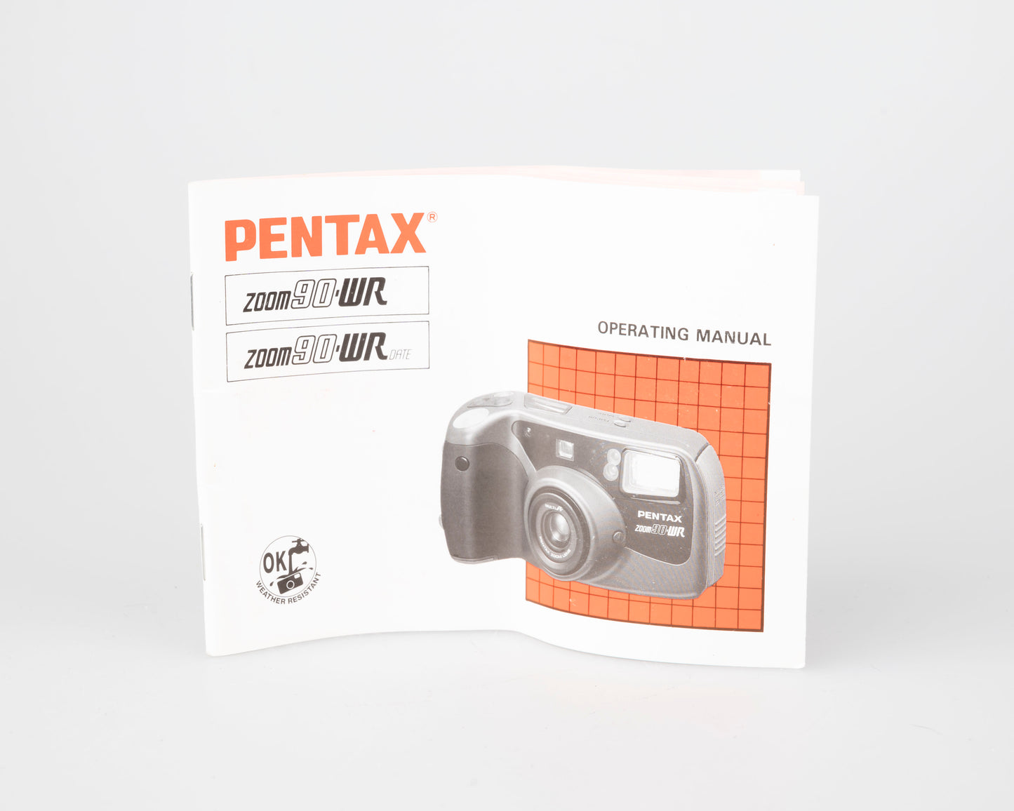 Pentax Zoom90-WR weather resistant 35mm camera w/ case + manual