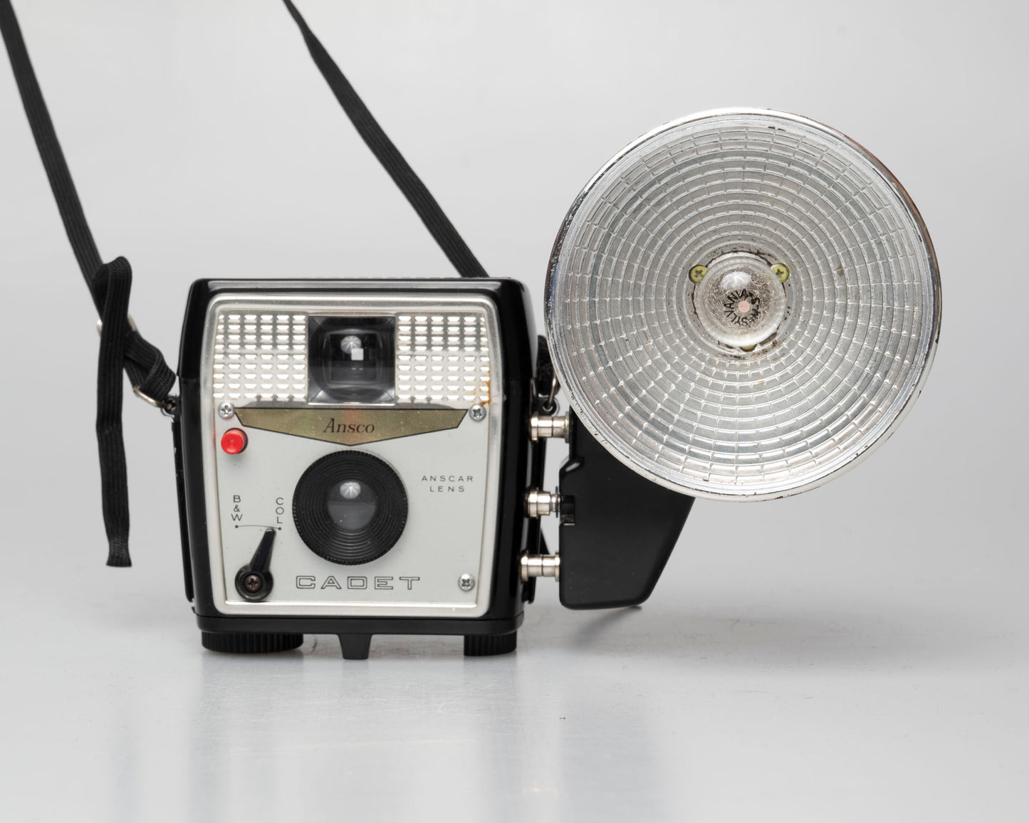 Ansco Cadet Camera Outfit w/ flash holder + bulbs