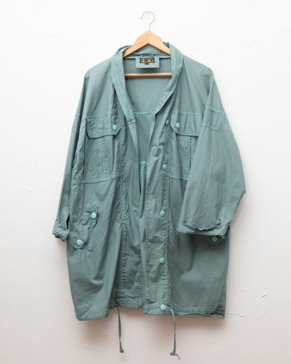 Veste anorak en coton bleu sarcelle